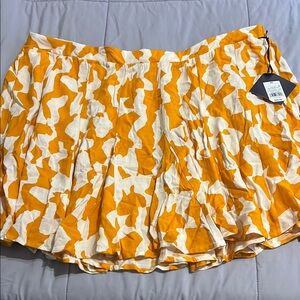 Ava & Viv Stylish Orange and White Skirt NWT Size 2x
